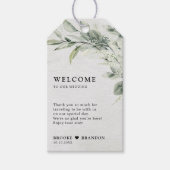 Sage Green Eucalyptus Minimalist Botanical Weddens Cadeaulabel (Voorkant)