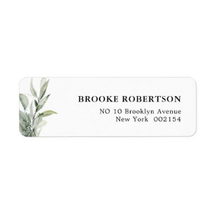 Sage Green Eucalyptus Minimalist Botanical Weddens Etiket