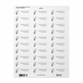 Sage Green Eucalyptus Minimalist Botanical Weddens Etiket (Full Sheet)