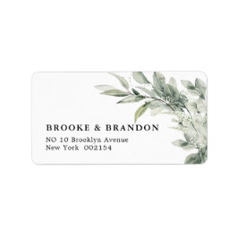 Sage Green Eucalyptus Minimalist Botanical Weddens Etiket