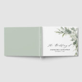 Sage Green Eucalyptus Minimalist Botanical Weddens Gastenboek (Volledig)