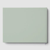 Sage Green Eucalyptus Minimalist Botanical Weddens Gastenboek (Achterkant)