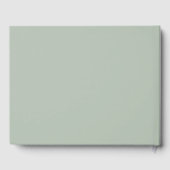 Sage Green Eucalyptus Minimalist Botanical Weddens Gastenboek (Achterkant)