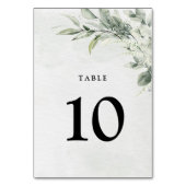 Sage Green Eucalyptus Minimalist Botanical Weddens Kaart (Achterkant)