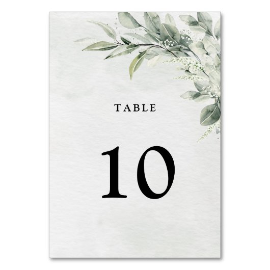 Sage Green Eucalyptus Minimalist Botanical Weddens Kaart (Voorkant)