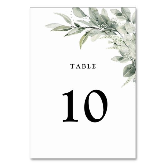 Sage Green Eucalyptus Minimalist Botanical Weddens Kaart (Voorkant)