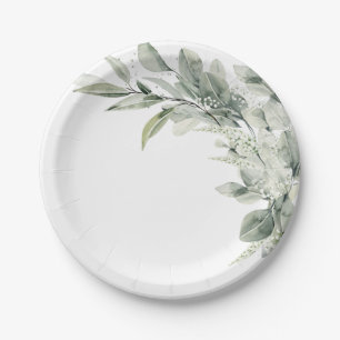 Sage Green Eucalyptus Minimalist Botanical Weddens Papieren Bordje