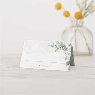 Sage Green Eucalyptus Minimalist Botanical Weddens Plaatskaartje