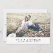 Sage Green Eucalyptus Minimalist Botanical Weddens Save The Date (Voorkant)