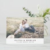 Sage Green Eucalyptus Minimalist Botanical Weddens Save The Date (Staand voorkant)