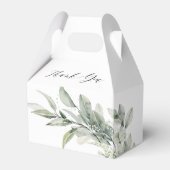 Sage Green Eucalyptus Minimalist Vrijgezellenfeest Bedankdoosjes (Voorkant Zijde)
