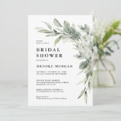 Sage Green Eucalyptus Minimalist Vrijgezellenfeest Kaart (Staand voorkant)