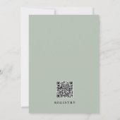 Sage Green Eucalyptus Minimalist Vrijgezellenfeest Kaart (Achterkant)