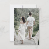 Sage Green Eucalyptus Minimalistische QR-code Foto RSVP Kaartje (Achterkant)