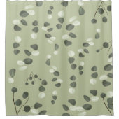 Sage green Eucalyptus modern patroon Trendy Douchegordijn (Voorkant)