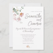 Sage Green Eucalyptus Pink Florals bruiloft (Voorkant)