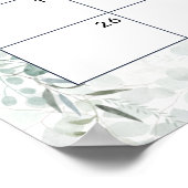 Sage Green Eucalyptus Raad de vervaldatum Poster (Hoek)