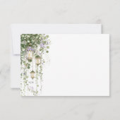 Sage Green Eucalyptus RSVP Card with Lilac Florals (Achterkant)