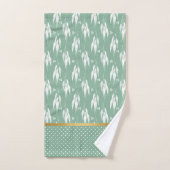 SAGE GREEN EUCALYPTUS SPOT BATHROOM TOWEL SET BAD HANDDOEK (Handdoek)