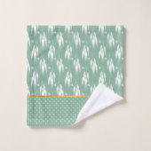SAGE GREEN EUCALYPTUS SPOT BATHROOM TOWEL SET BAD HANDDOEK (Wasdoekje)