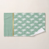 SAGE GREEN EUCALYPTUS SPOT BATHROOM TOWEL SET BAD HANDDOEK (Handdoek)