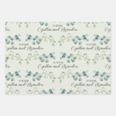 Sage Green Eucalyptus Sprigs Wedding Branding Inpakpapier Vel (Voorkant 3)
