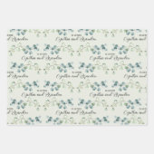 Sage Green Eucalyptus Sprigs Wedding Branding Inpakpapier Vel (Voorkant 2)