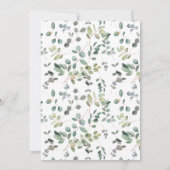 Sage Green Eucalyptus Waterverf Vrijgezellenfeest Kaart (Achterkant)