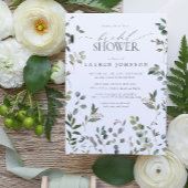 Sage Green Eucalyptus Waterverf Vrijgezellenfeest Kaart