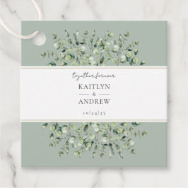 Sage Green Eucalyptus Wedding Bedankjes Labels