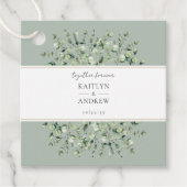 Sage Green Eucalyptus Wedding Bedankjes Labels (Voorkant)