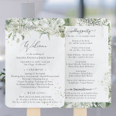 Sage Green Eucalyptus Wedding Ceremony Program Han Handwaaier