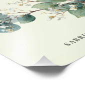 Sage Green Eucalyptus Wedding Guest Book Sign Foto Afdruk (Hoek)