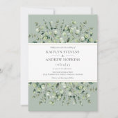 Sage Green Eucalyptus Wedding Kaart (Voorkant)
