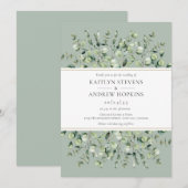 Sage Green Eucalyptus Wedding Kaart (Voorkant / Achterkant)