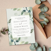 Sage Green Eucalyptus Wedding Kaart