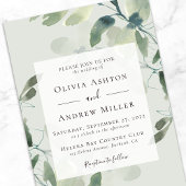 Sage Green Eucalyptus Wedding Kaart