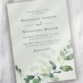 Sage Green Eucalyptus Wedding Kaart