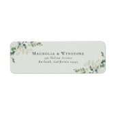 Sage Green Eucalyptus Wedding Return Etiket (Voorkant)