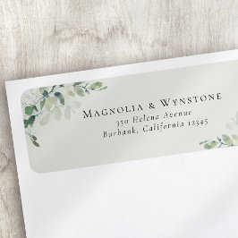Sage Green Eucalyptus Wedding Return Etiket
