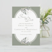 Sage Green Eucalyptus Wedding Save the Date Kaart (Staand voorkant)