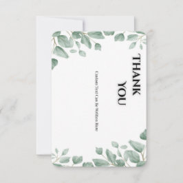 Sage Green Eucalyptus Wedding Thank You Card Bedankkaart