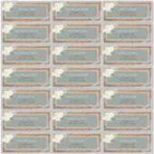 Sage Green Eucalyptus White Floral Lace Adres Sticker (Voorkant)