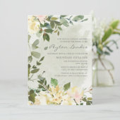 Sage Green Eucalyptus White Floral Vrijgezellenfee Kaart (Staand voorkant)