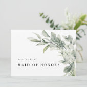 Sage Green Eucalyptus zal mijn Bridesmaid zijn in Kaart (Staand voorkant)