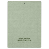 Sage Green Fabric Texture Klembord (Achterkant)