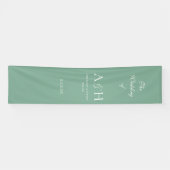 Sage Green Fabric Wedding Welcome Banner (Horizontaal)