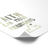 Sage green Faith kan uw bergen poster verplaatsen (Hoek)