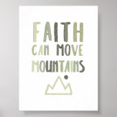 Sage green Faith kan uw bergen poster verplaatsen (Voorkant)