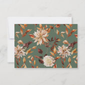 Sage Green Fall Leaves Floral RSVP Card (Achterkant)